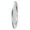 20" Silver & White Elegant Fluted Round Wall Mirror